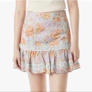 Sam Edelman Courtney Floral Cotton Eyelet Miniskirt size 0